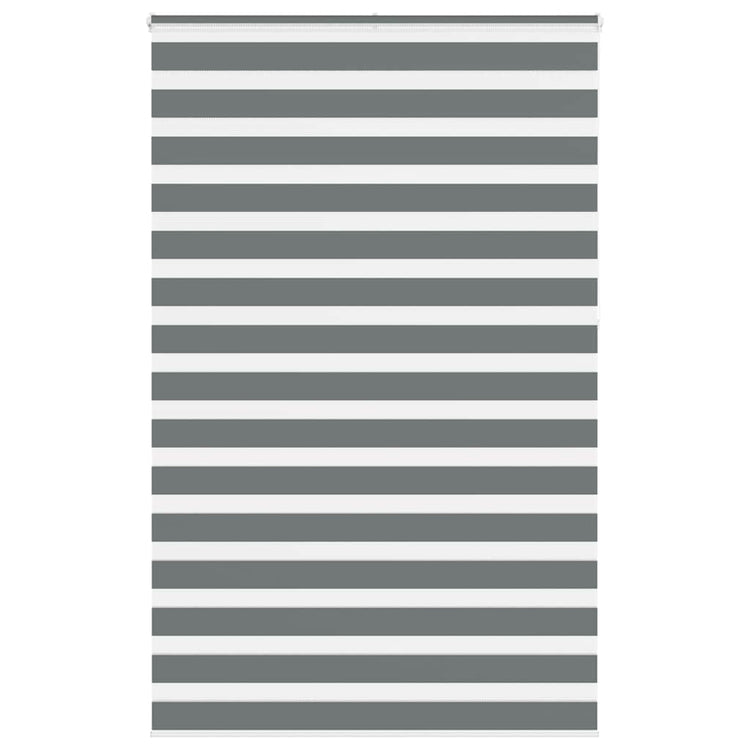 Vidaxl Zebra Roller Blind 140x230 cm Stoffbreite 135,9 cm dunkelgrau