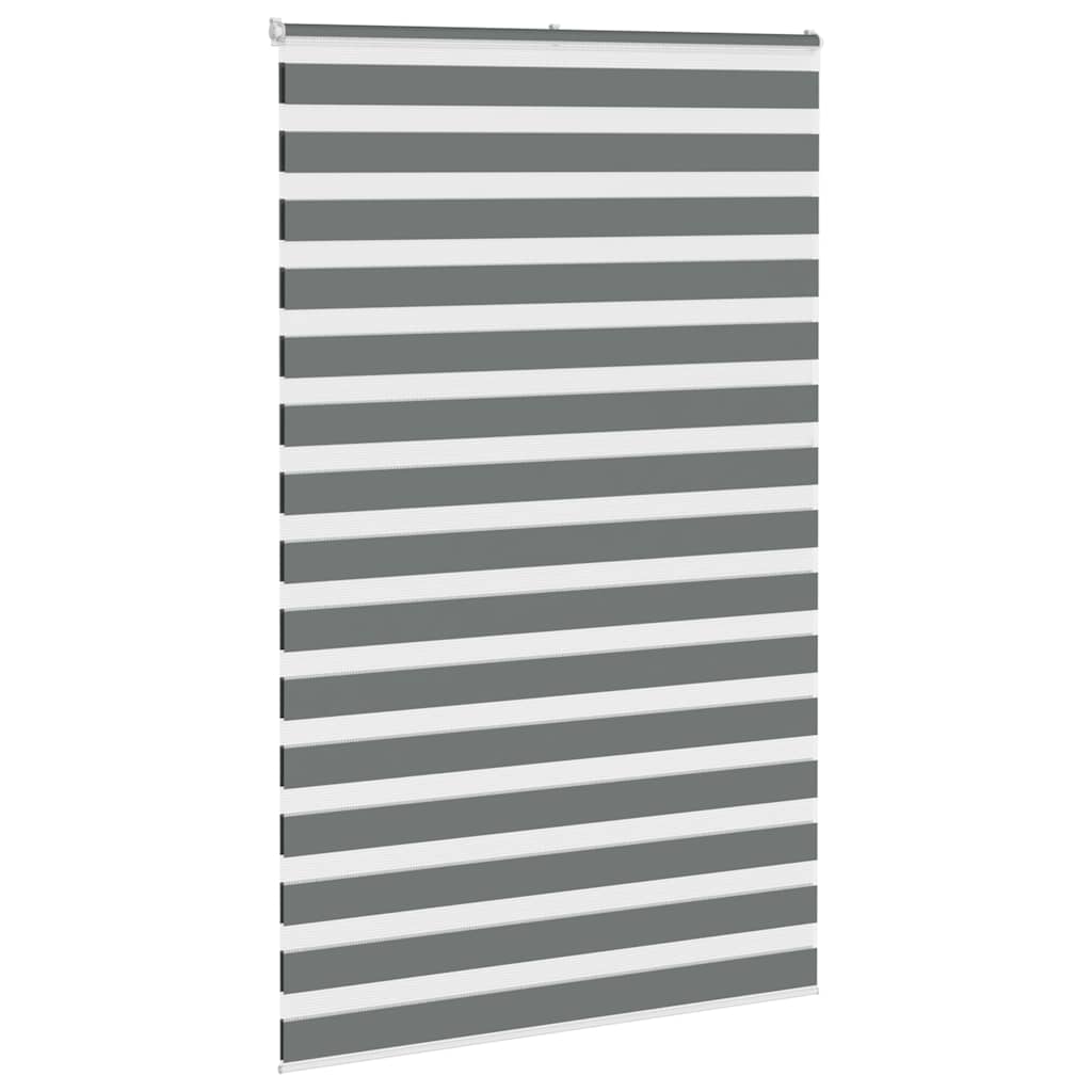 VidaXL Zebra-Rollo 145x230 cm Stoffbreite 140,9 cm Dunkelgrau