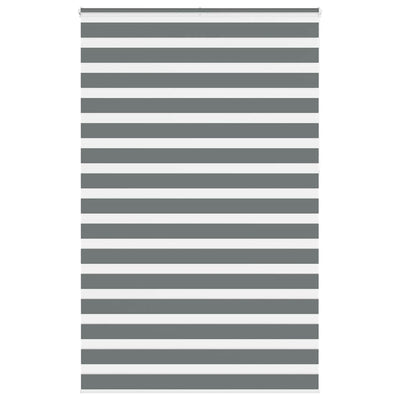 Vidaxl Zebra Roller Blind 150x230 cm Stoffbreite 145,9 cm dunkelgrau