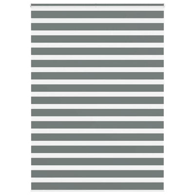 Vidaxl Zebra Roller Blind 155x230 cm Stoffbreite 150,9 cm dunkelgrau