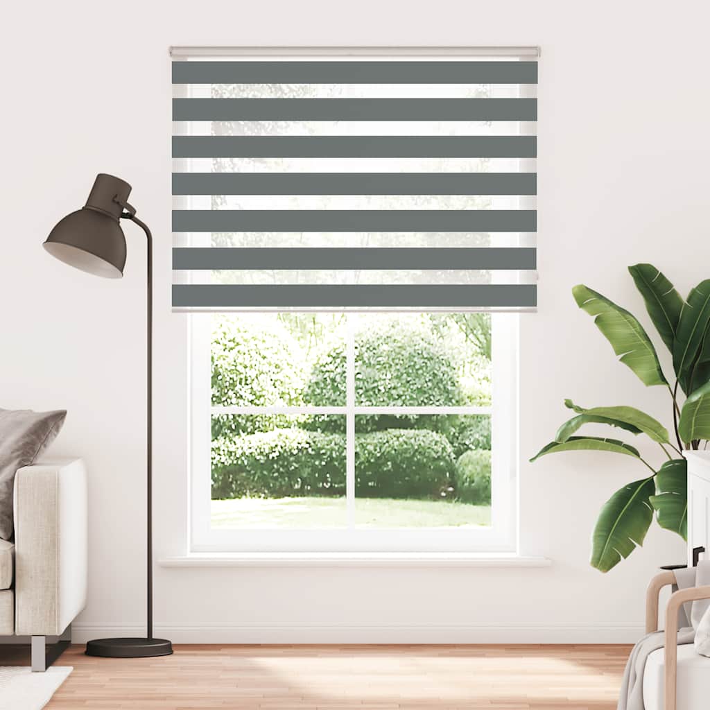 VidaXL Zebra-Rollo 160x230 cm Stoffbreite 155,9 cm Dunkelgrau