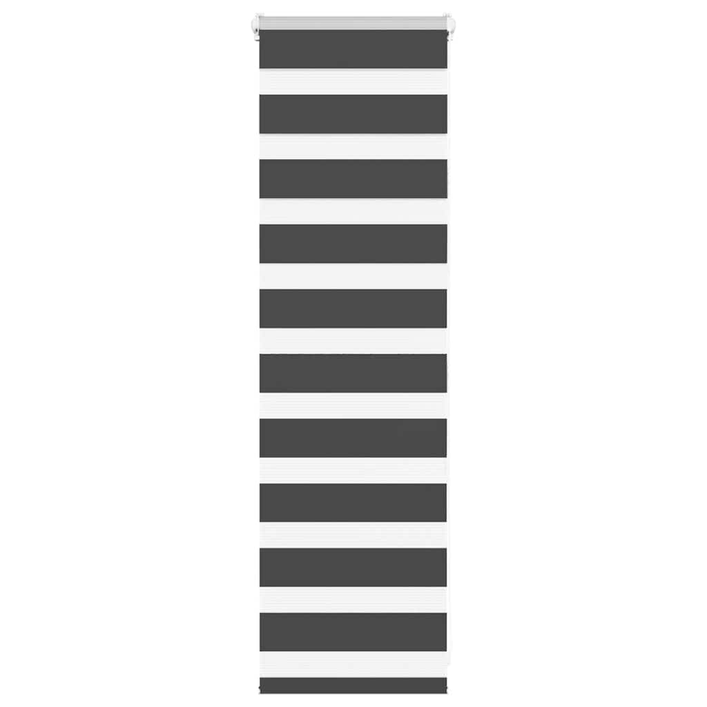 Vidaxl Zebra Roller Blind 45x100 cm Staubbreite 40,9 cm Schwarz