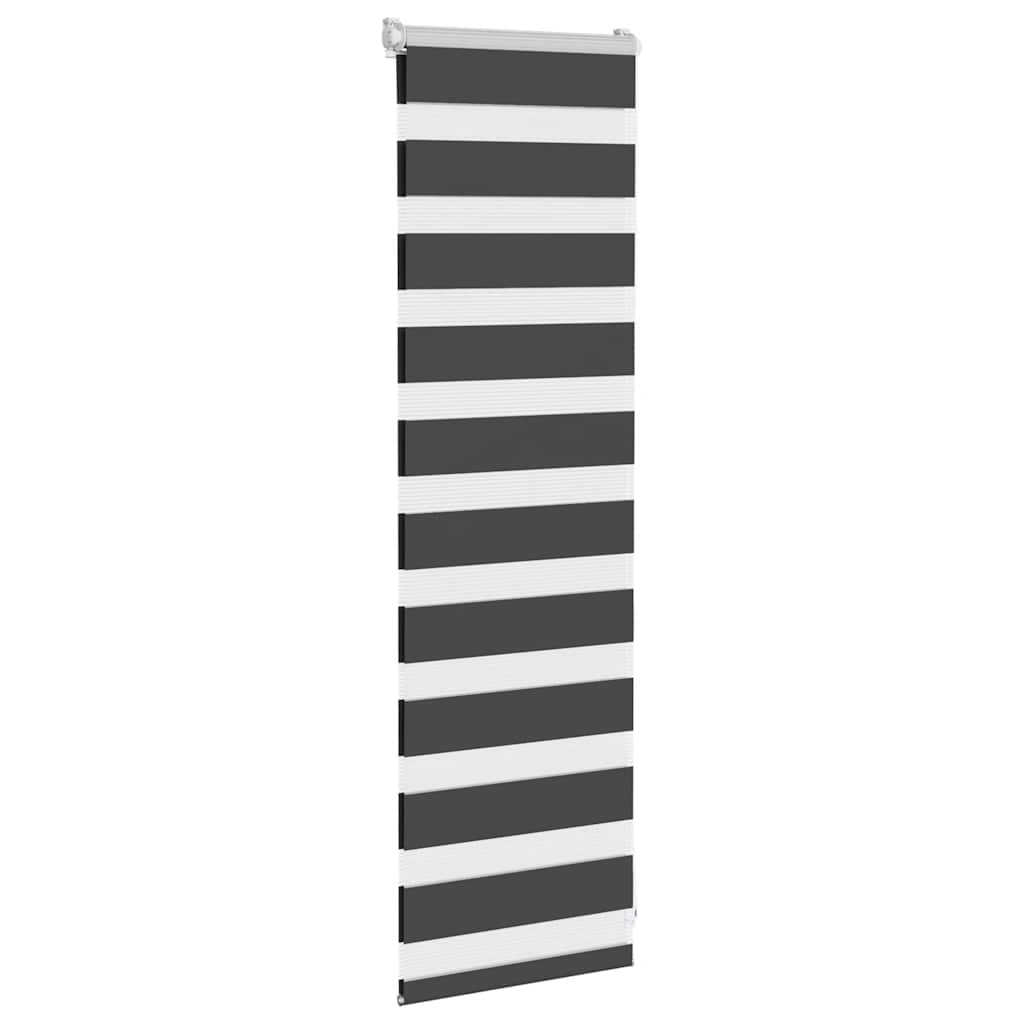 Vidaxl Zebra Roller Blind 50x100 cm Stoffbreite 45,9 cm Schwarz