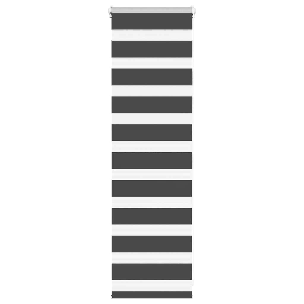 Vidaxl Zebra Roller Blind 55x100 cm Staubbreite 50,9 cm Schwarz