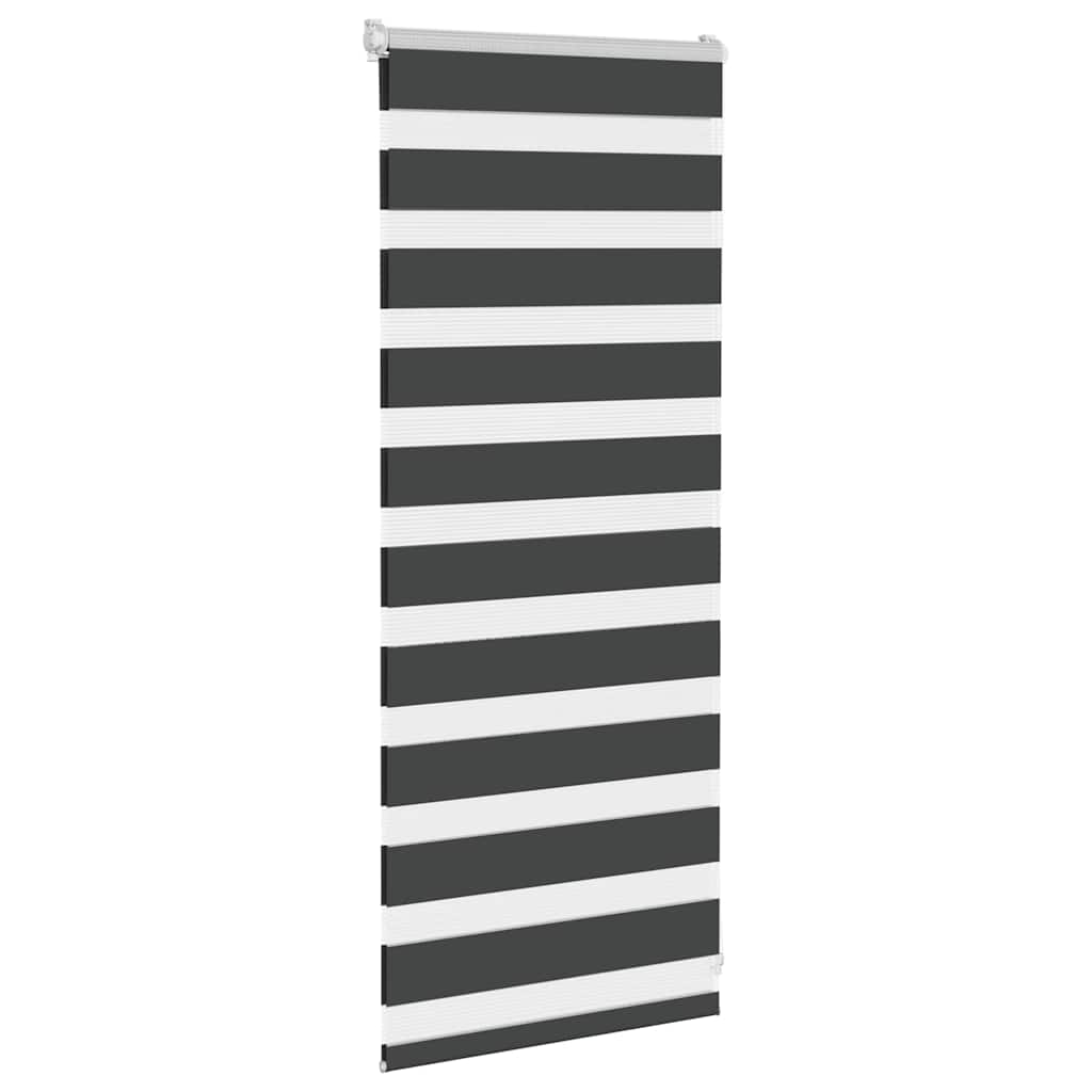 Vidaxl Zebra Roller Blind 60x100 cm Staubbreite schwarz 55,9 cm