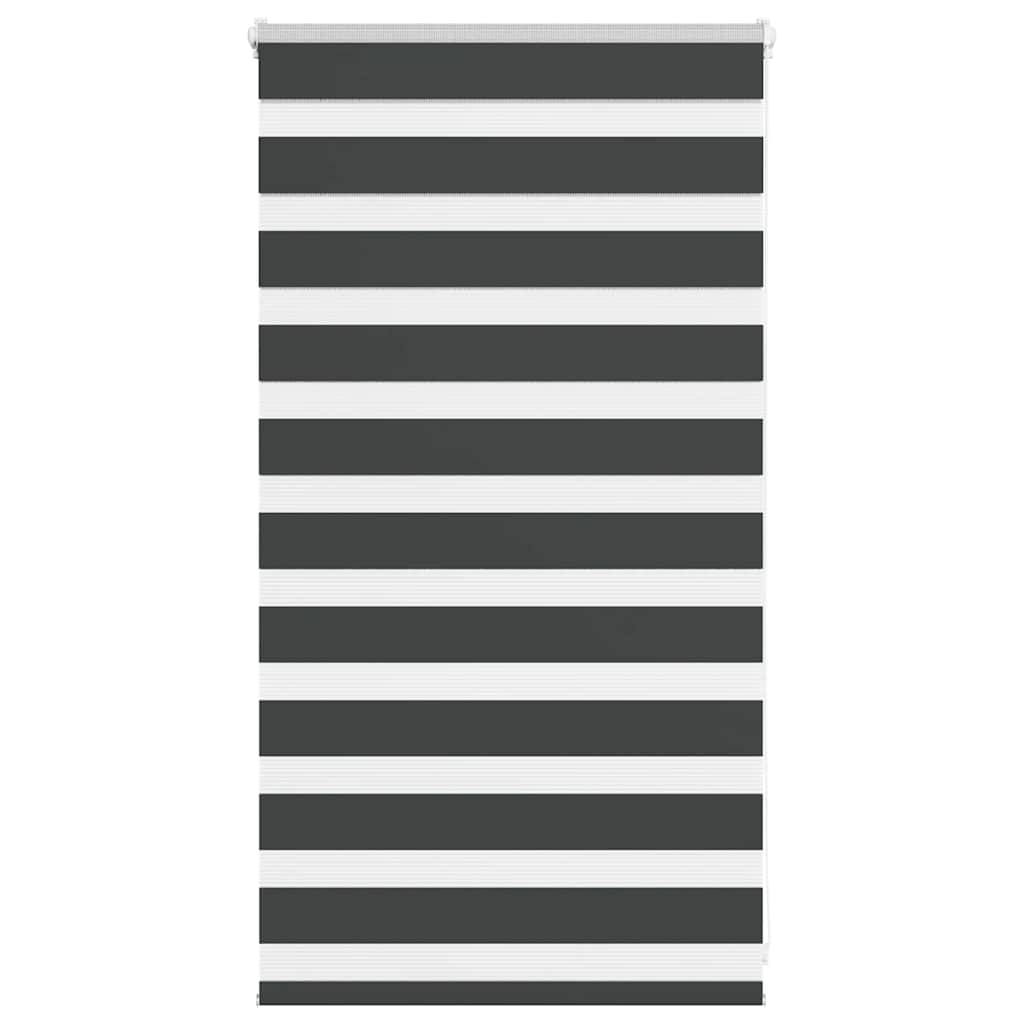 Vidaxl Zebra Roller Blind 75x100 cm Stoffbreite 70,9 cm Schwarz