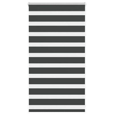 Vidaxl Zebra Roller Blind 75x100 cm Stoffbreite 70,9 cm Schwarz