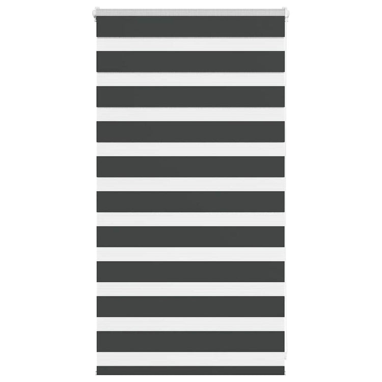 Vidaxl Zebra Roller Blind 75x100 cm Stoffbreite 70,9 cm Schwarz