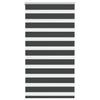 Vidaxl Zebra Roller Blind 80x100 cm Staubbreite 75,9 cm Schwarz