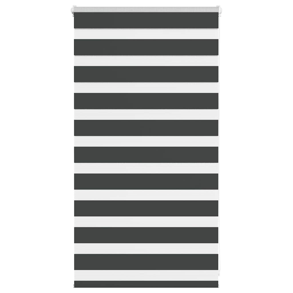 Vidaxl Zebra Roller Blind 80x100 cm Staubbreite 75,9 cm Schwarz