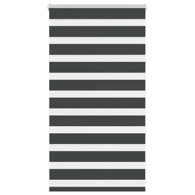 Vidaxl Zebra Roller Blind 80x100 cm Staubbreite 75,9 cm Schwarz