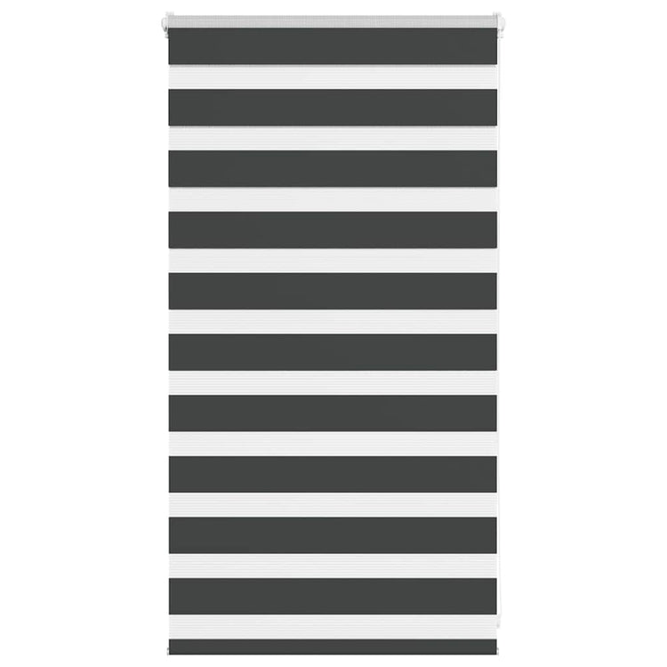 Vidaxl Zebra Roller Blind 85x100 cm Stoffbreite 80,9 cm Schwarz
