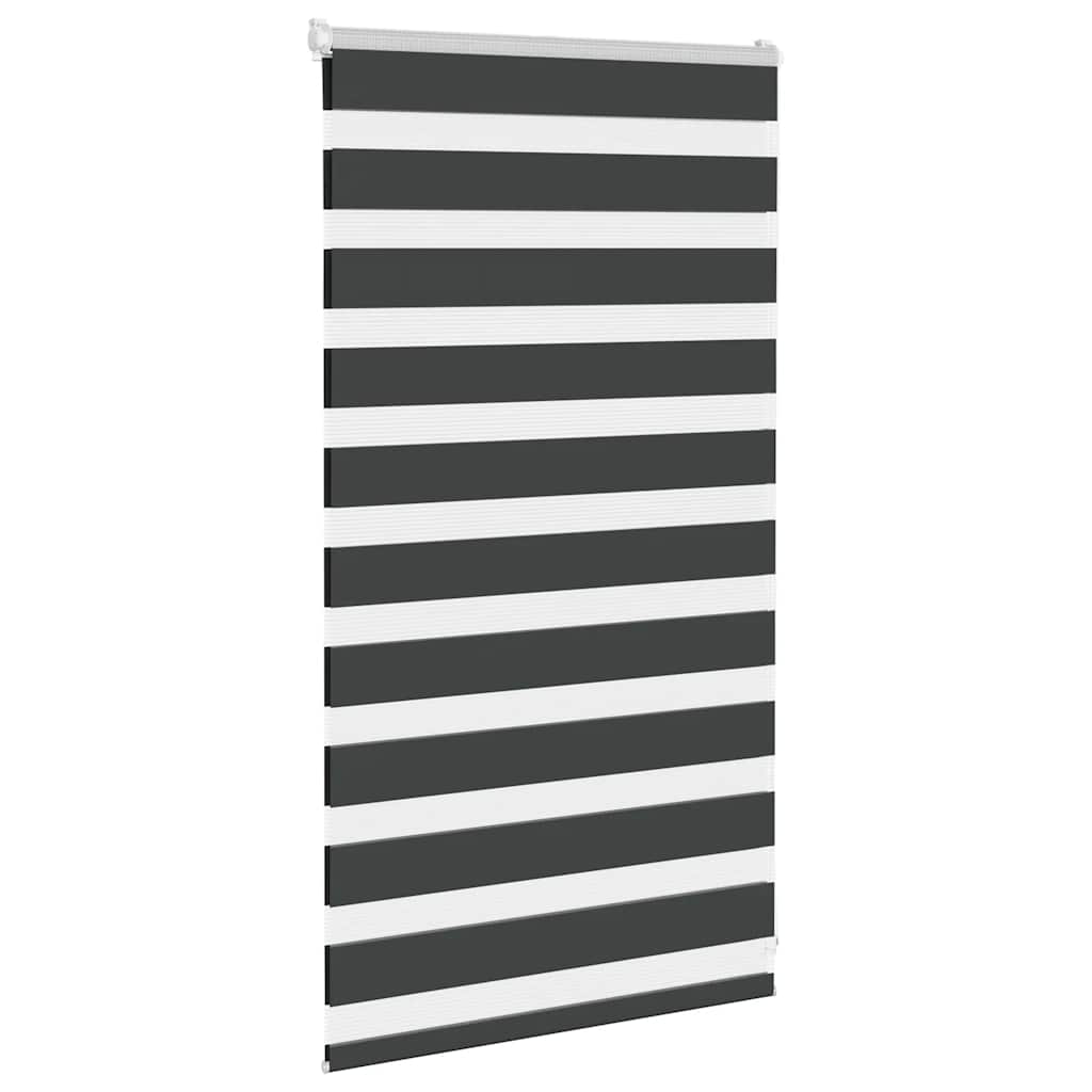 Vidaxl Zebra Roller Blind 90x100 cm Stoffbreite 85,9 cm Schwarz
