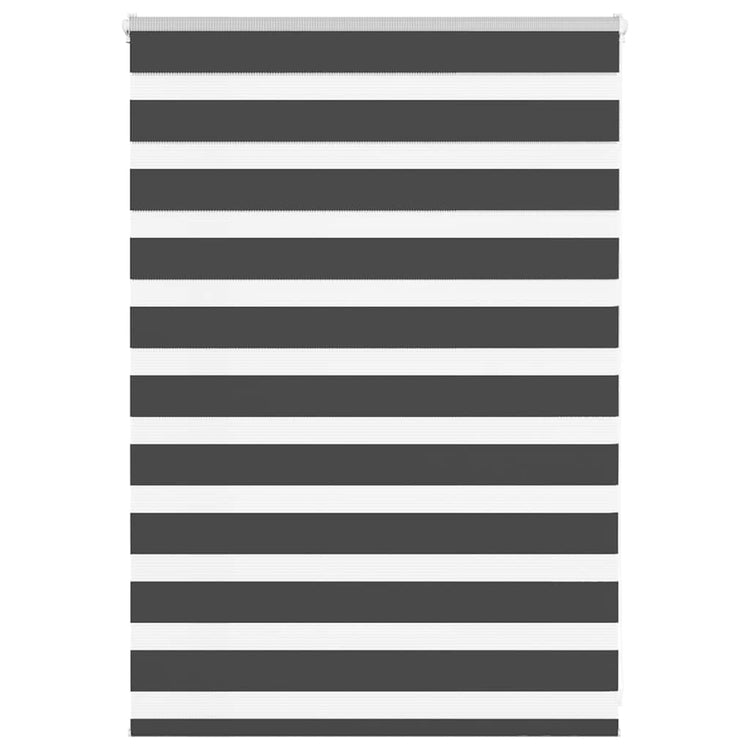 Vidaxl Zebra Roller Blind 95x100 cm Stoffbreite 90,9 cm Schwarz