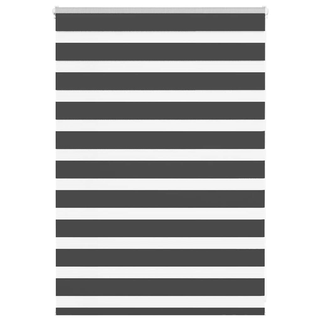 Vidaxl Zebra Roller Blind 100x100 cm Staubbreite 95,9 cm Schwarz