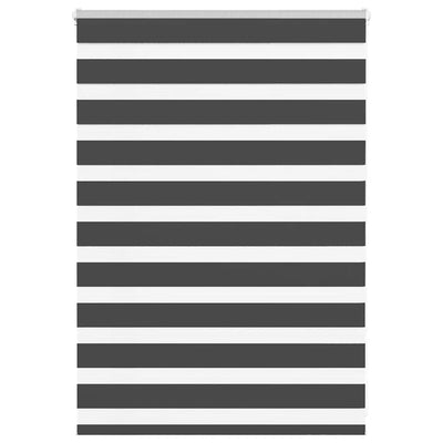 Vidaxl Zebra Roller Blind 100x100 cm Staubbreite 95,9 cm Schwarz