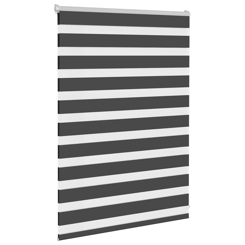 Vidaxl Zebra Roller Blind 100x100 cm Staubbreite 95,9 cm Schwarz