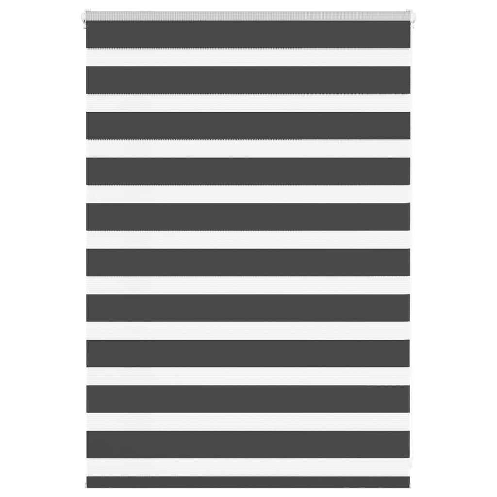 Vidaxl Zebra Roller Blind 105x100 cm Stoffbreite 100,9 cm Schwarz