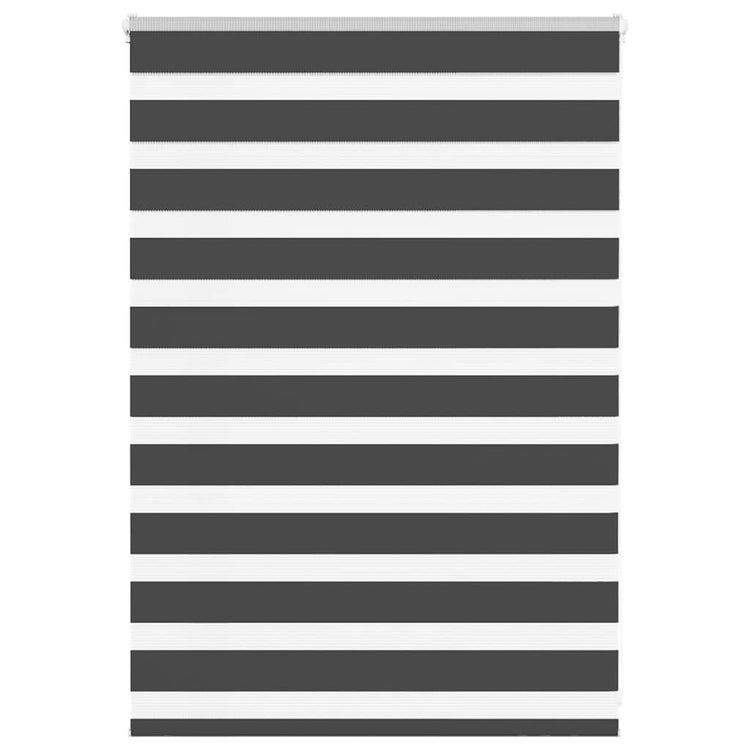 Vidaxl Zebra Roller Blind 115x100 cm Stoffbreite 110,9 cm Schwarz