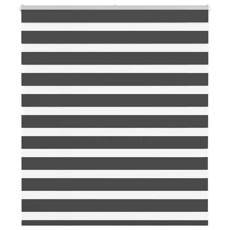 Vidaxl Zebra Roller Blind 125x100 cm Stoffbreite 120,9 cm Schwarz