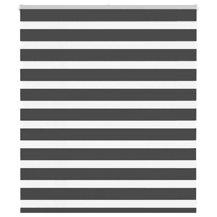 Vidaxl Zebra Roller Blind 130x100 cm Stoffbreite 125,9 cm Schwarz