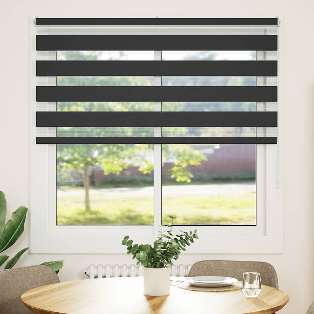 Vidaxx Zebra-Rollo 150x100 cm Stoffbreite 145,9 cm Schwarz