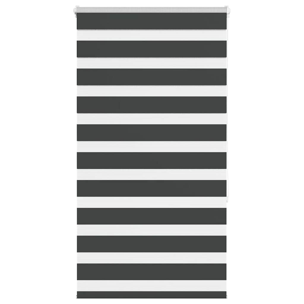 Vidaxl Zebra Roller Blind 75x150 cm Stoffbreite 70,9 cm Schwarz