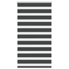 Vidaxl Zebra Roller Blind 80x150 cm Staubbreite 75,9 cm Schwarz