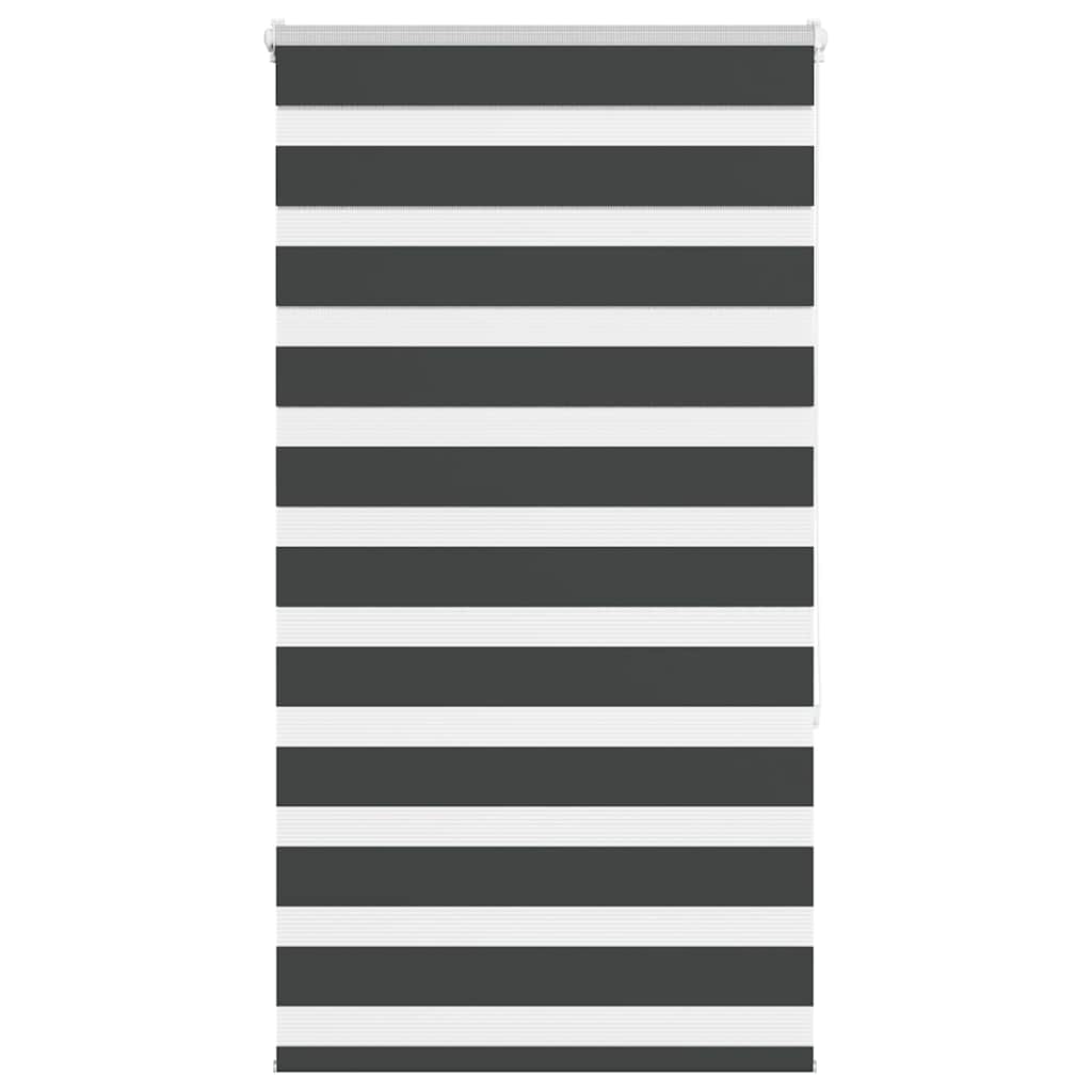 Vidaxl Zebra Roller Blind 80x150 cm Staubbreite 75,9 cm Schwarz
