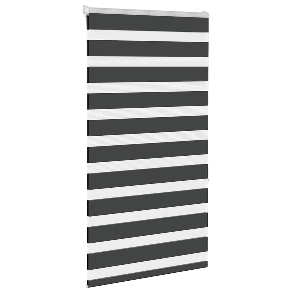 Vidaxl Zebra Roller Blind 80x150 cm Staubbreite 75,9 cm Schwarz