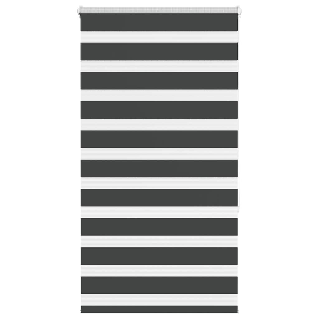 Vidaxl Zebra Roller Blind 85x150 cm Staubbreite 80,9 cm Schwarz