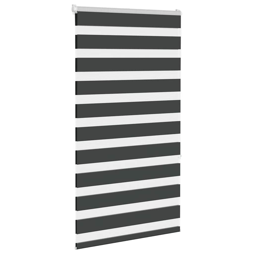 Vidaxl Zebra Roller Blind 85x150 cm Staubbreite 80,9 cm Schwarz