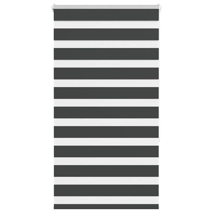 Vidaxl Zebra Roller Blind 90x150 cm Stoffbreite 85,9 cm Schwarz