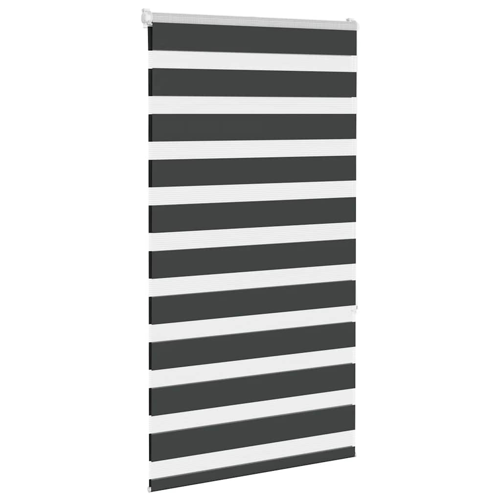 Vidaxl Zebra Roller Blind 90x150 cm Stoffbreite 85,9 cm Schwarz