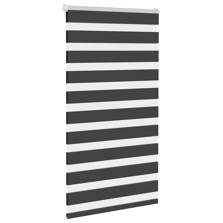 Vidaxl Zebra Roller Blind 90x150 cm Stoffbreite 85,9 cm Schwarz