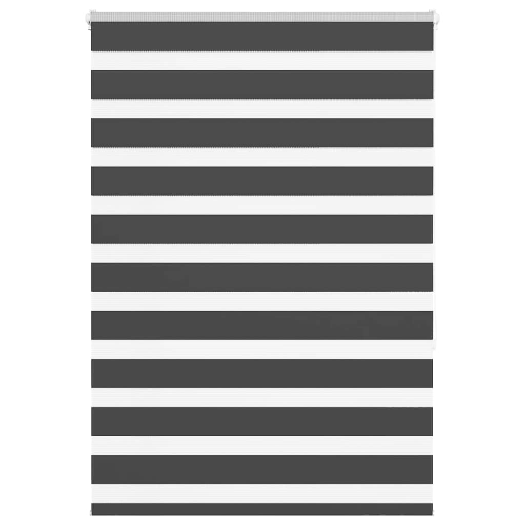 Vidaxl Zebra Roller Blind 95x150 cm Staubbreite 90,9 cm Schwarz