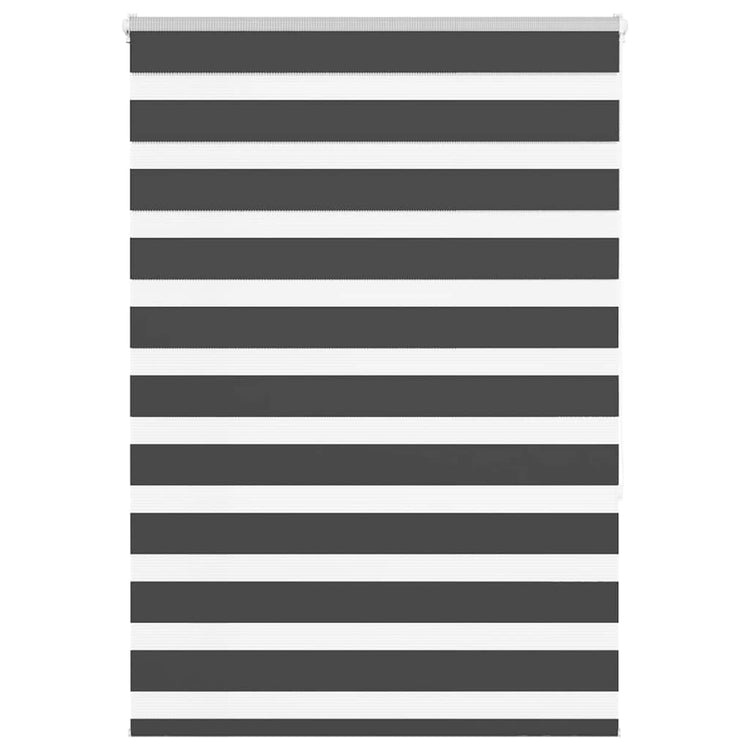 Vidaxl Zebra Roller Blind 95x150 cm Staubbreite 90,9 cm Schwarz