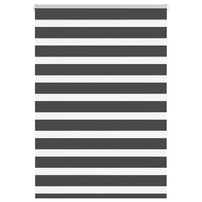 Vidaxl Zebra Roller Blind 115x150 cm Stoffbreite 110,9 cm Schwarz