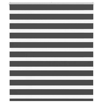 Vidaxl Zebra Roller Blind 120x150 cm Stoffbreite 115,9 cm Schwarz