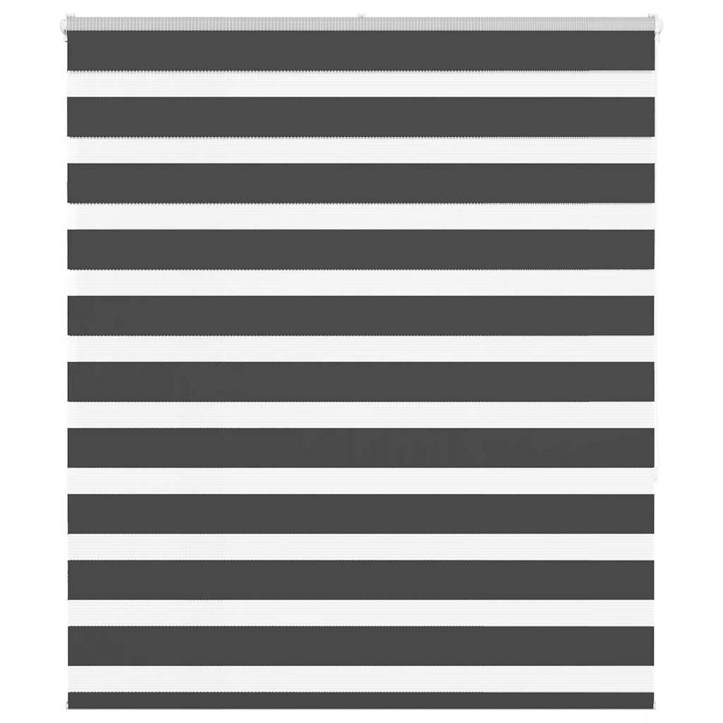 Vidaxl Zebra Roller Blind 105x150 cm Stoffbreite 100,9 cm Schwarz