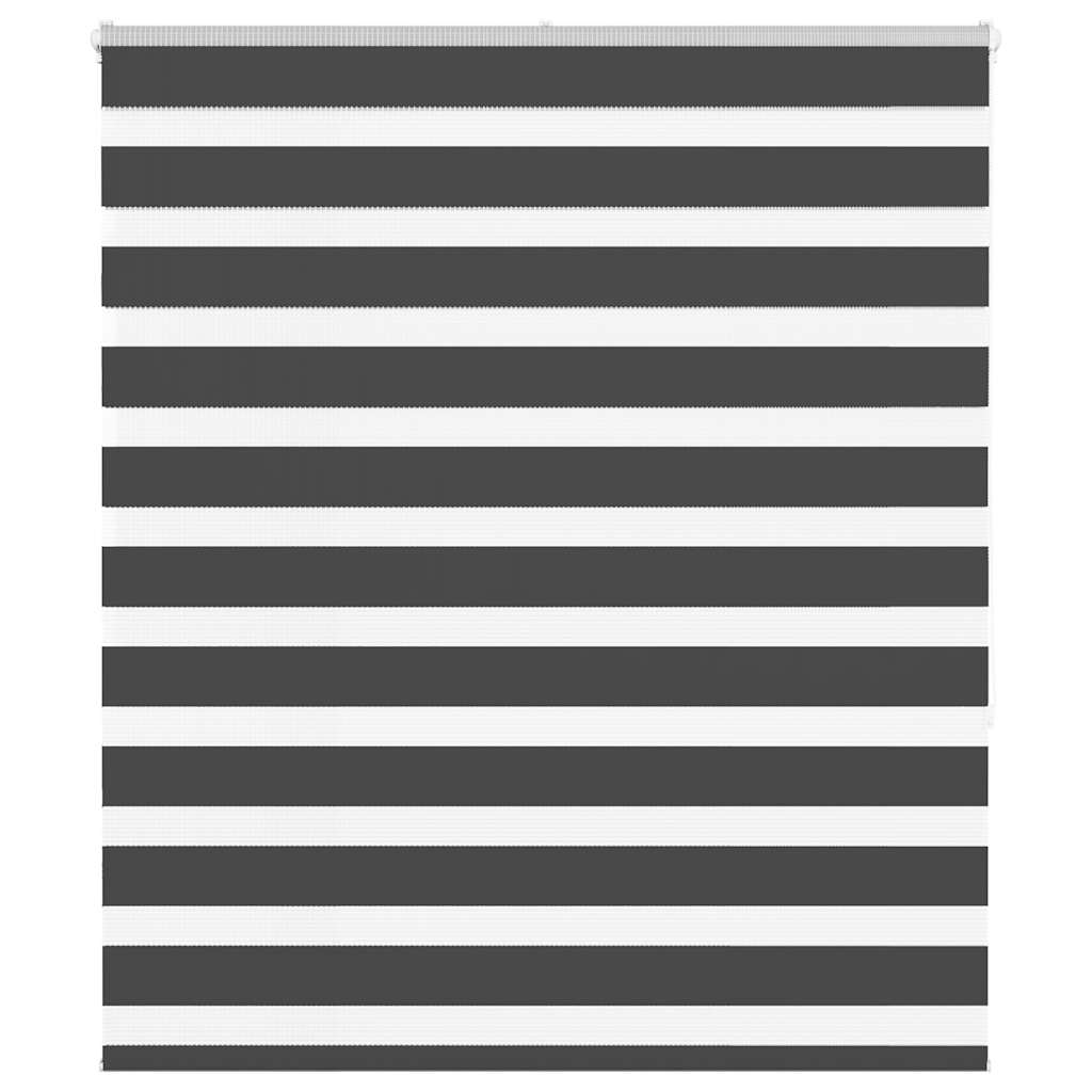Vidaxl Zebra Roller Blind 130x150 cm Staubbreite 125,9 cm Schwarz