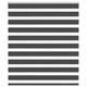 Vidaxl Zebra Roller Blind 130x150 cm Staubbreite 125,9 cm Schwarz