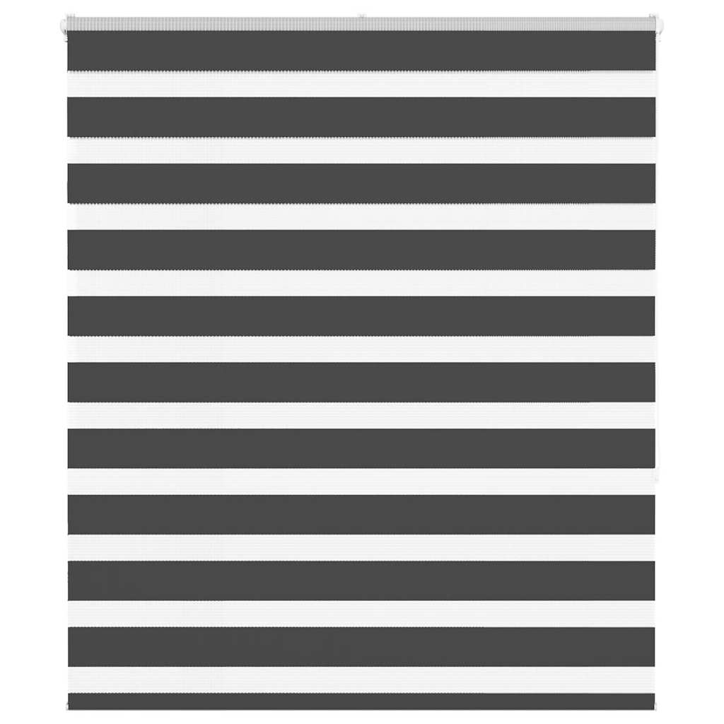 Vidaxl Zebra Roller Blind 135x150 cm Staubbreite 130,9 cm Schwarz