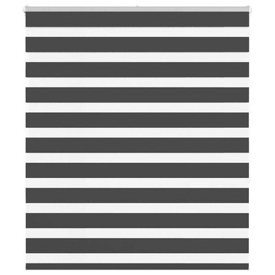 Vidaxl Zebra Roller Blind 135x150 cm Staubbreite 130,9 cm Schwarz