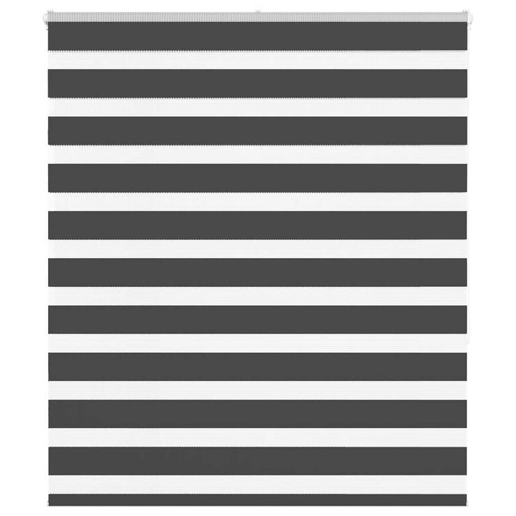 Vidaxl Zebra Roller Blind 135x150 cm Staubbreite 130,9 cm Schwarz