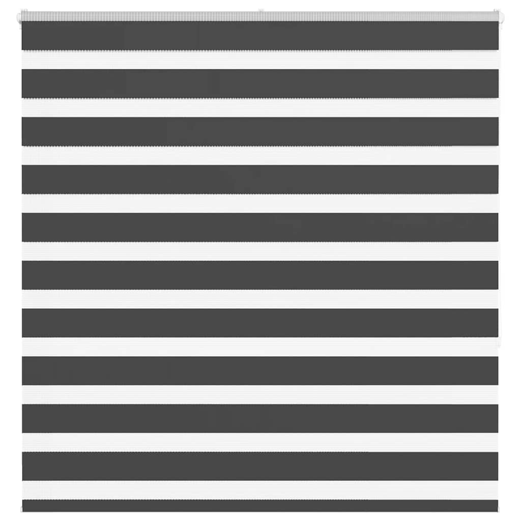 Vidaxl Zebra Roller Blind 145x150 cm Staubbreite 140,9 cm Schwarz
