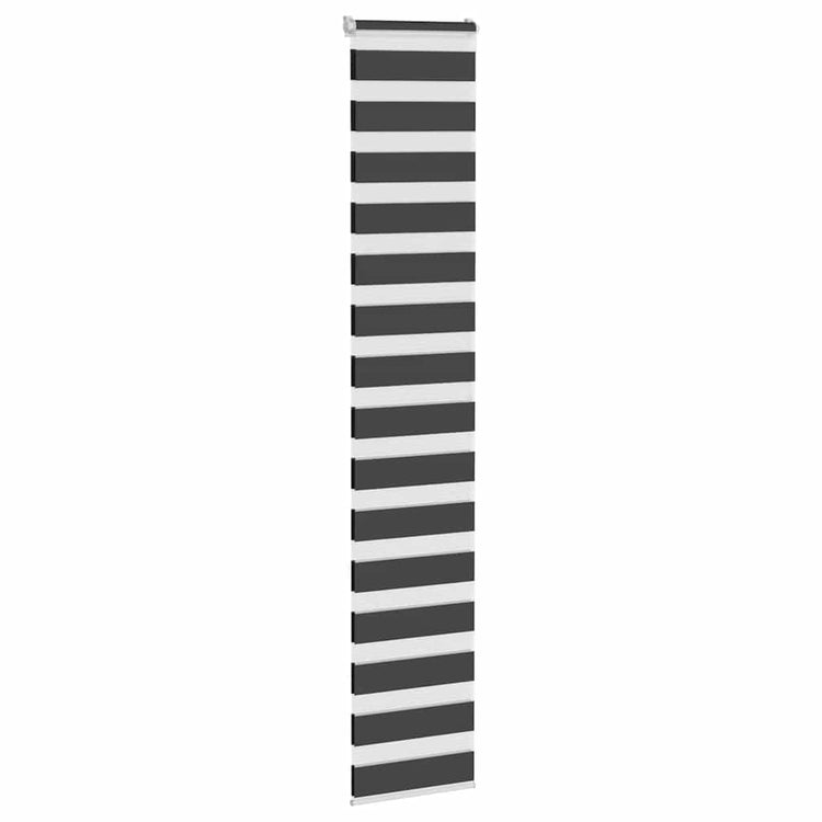 Vidaxl Zebra Roller Blind 40x200 cm Staubbreite 35,9 cm Schwarz
