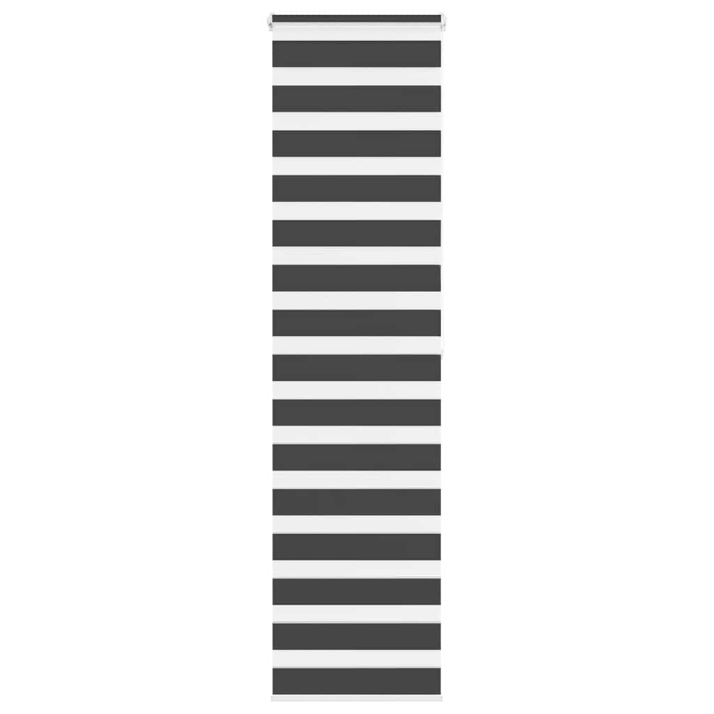 Vidaxl Zebra Roller Blind 55x200 cm Stoffbreite 50,9 cm Schwarz