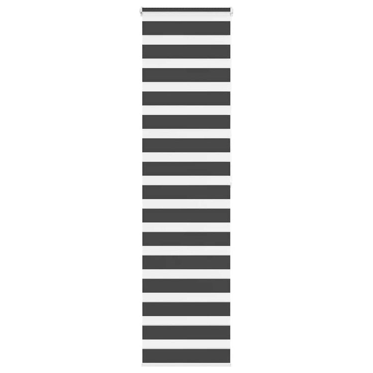 Vidaxl Zebra Roller Blind 55x200 cm Stoffbreite 50,9 cm Schwarz
