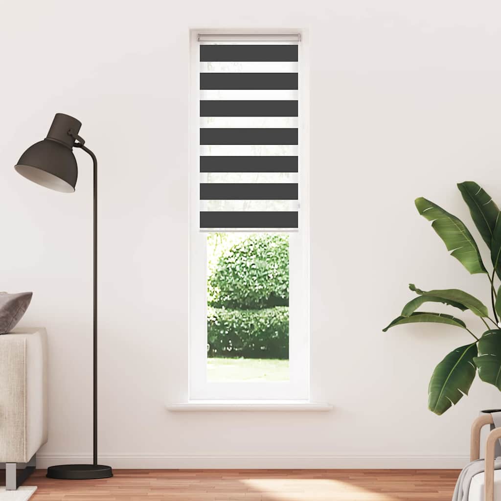 VidaXL Zebra-Rollo 60x200 cm Stoffbreite Schwarz 55,9 cm